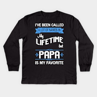 Papa Is My Favorite Kids Long Sleeve T-Shirt